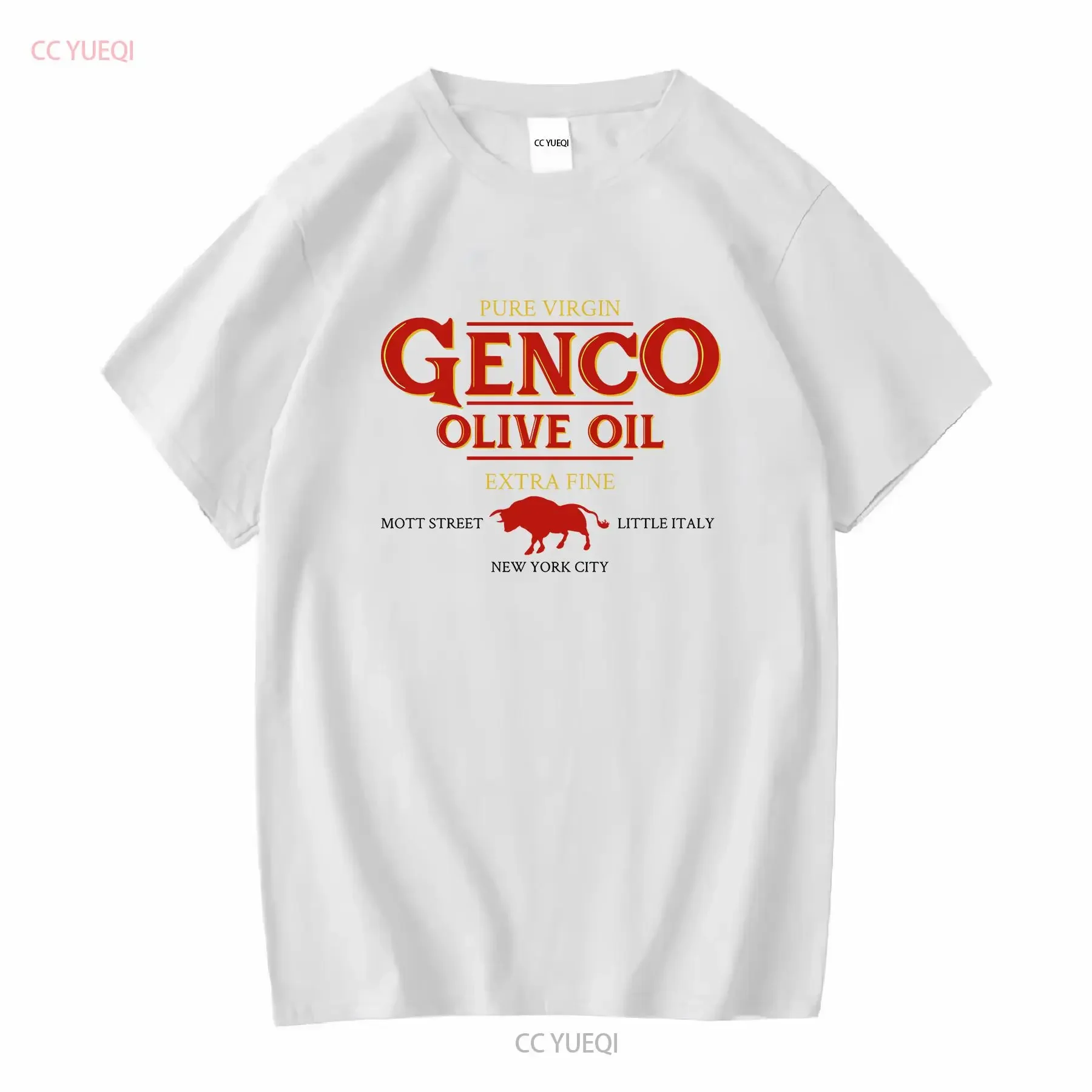 Genco aceite de oliva Padrino Extra Virgen Retro divertido Meme camiseta 1205 mangas largas o cortas vintage lavado cómodo