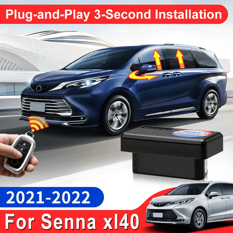 

For 2022 Toyota Sienna XL40 Automatic Window Close Rearview Mirror Folding Locking Door OBD Data Module Modification Accessories