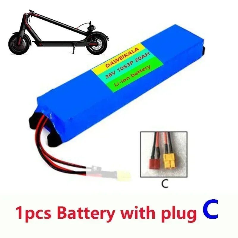 36V 20Ah 18650 Lithium Battery Pack 10S3P 20000mah 800W Same Port 42V M365 Power with BMS