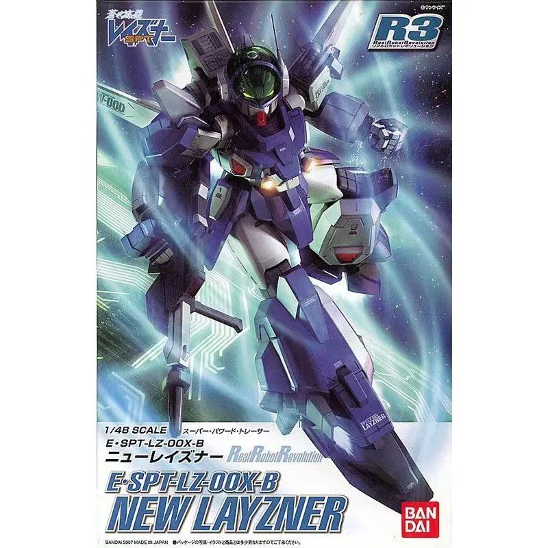 Bandai Genuino Blu Cometa SPT Layzner Anime Figura 1/48 Nuovo Layzner R3 Collezione Gunpla Anime Action Figure Giocattoli per I Bambini