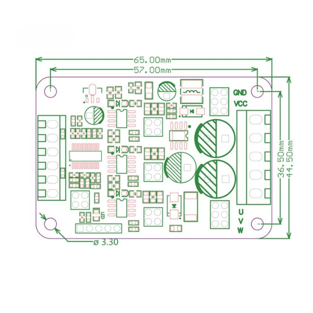 600W High-Power DC Brushless Motor Drive Module BLDC Three-Phase Motor Driver 7V-50V Speed Controller PWM Speed Regulation