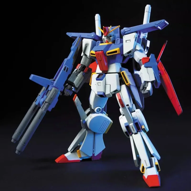 Bandai Original genuino HG 1/144 MSZ-010 ZZ GUNDAM figuras de acción de Anime juguetes niños niñas niños regalo montaje modelo adornos
