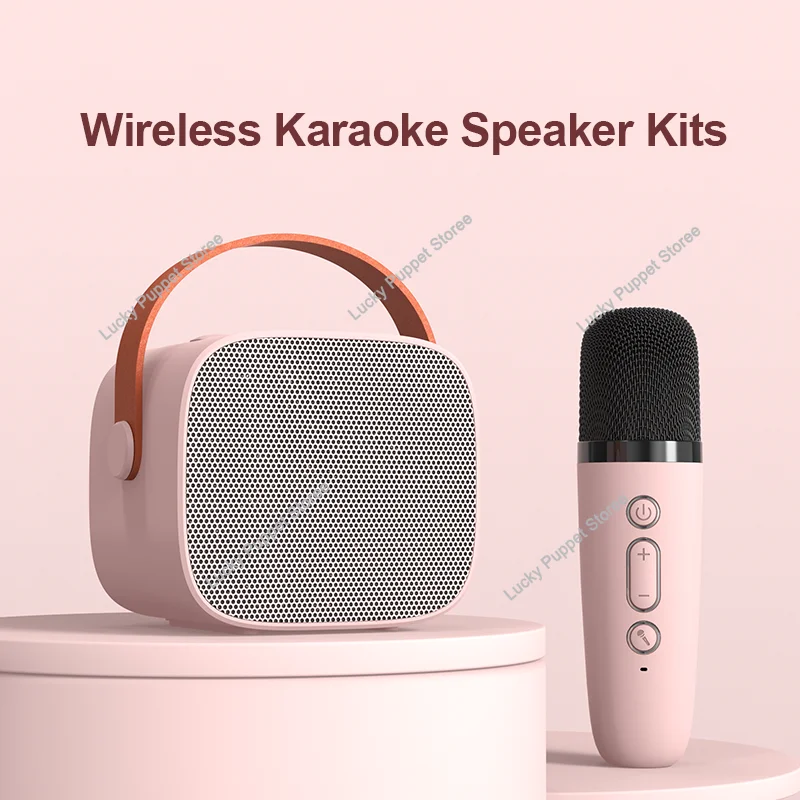 Mini máquina de Karaoke para niños, altavoz portátil con 1-2 micrófonos inalámbricos para el hogar, KTV, fiesta de cumpleaños, regalos de vacaciones