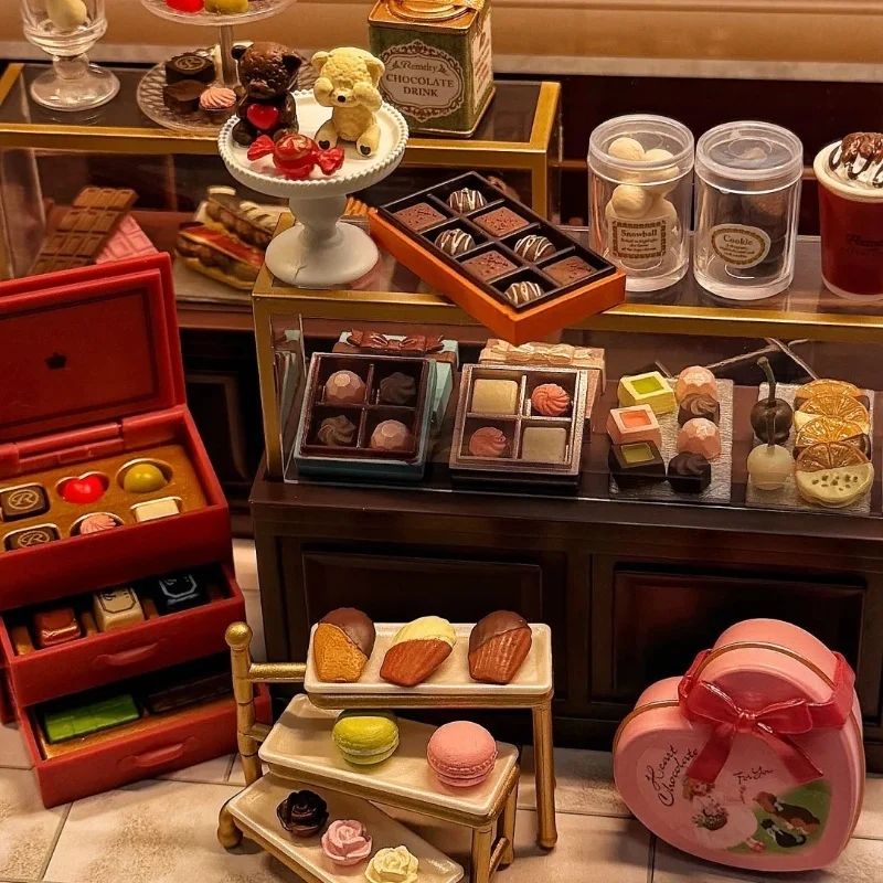 

In Stock Re-Ment Genuine Heartpounding chocolate Miniature Scene Collecte Model Gifts Blind Box Desktop ornament birthday gifts