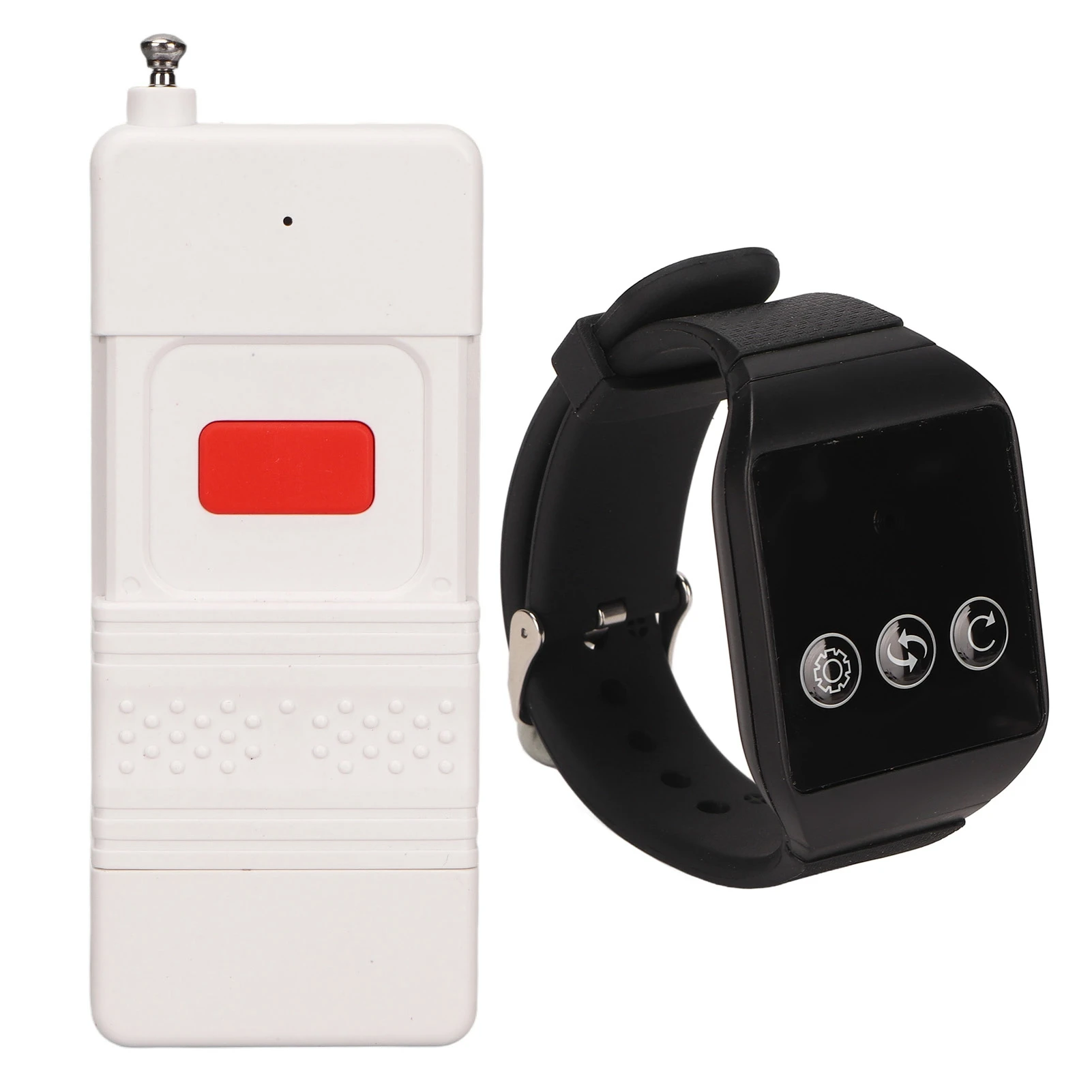 Wireless Caregiver Pager SOS Call Button Transmitter Receiver Nurse Alert System Long Range Loud Alarm Easy for Elderly Patient