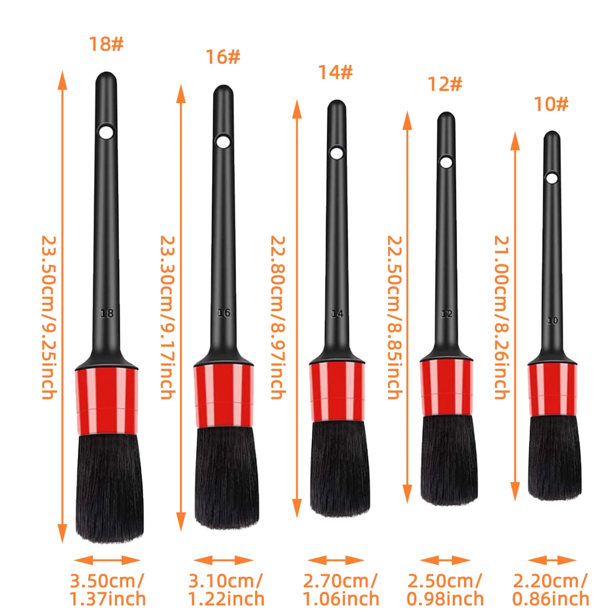 New multifunctional car wash maintenance detail brush set for cleaning 5PCS, 3PCS, 2PCS of wheel dashboard vents