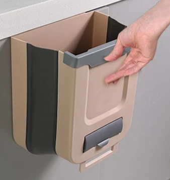 Foldable Trash Can - Large-Capacity PP Material, Easy-Clean & Compact for RV/Caravan/Motorhome/Camping Car/Kitchen