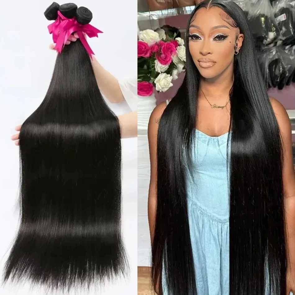 

Перуанские 30, 32-дюймовые прямые 100 пучков человеческих волос, необработанные натуральные волосы, 1/3/4 пучка, предложение для женщин, оптовая цена