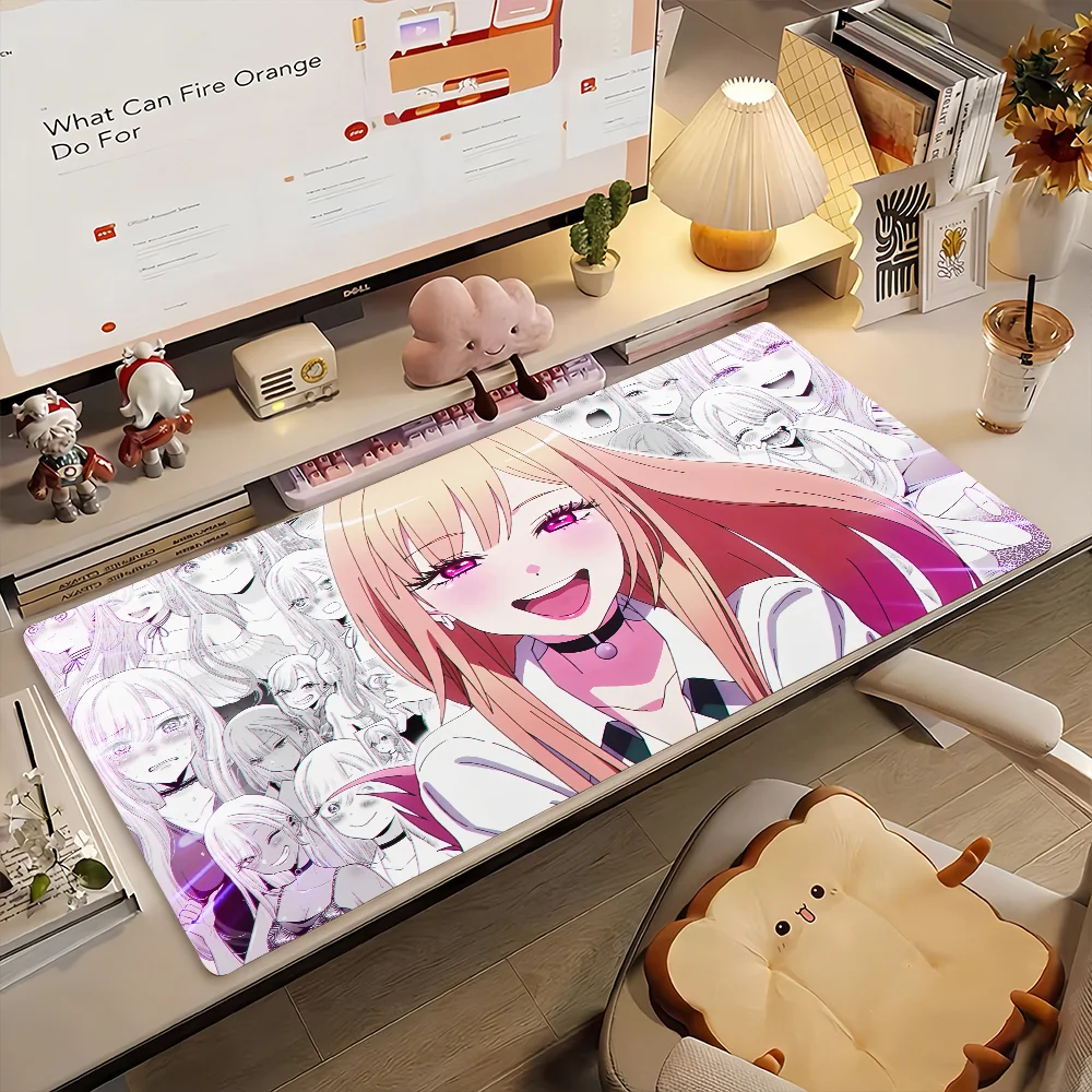 Large Gaming Mouse Pad,Anti-slip,Stitched Edges,Soft Rubber,Marin Kitagawa Gaming Deskpad For Office Desk & Home Use