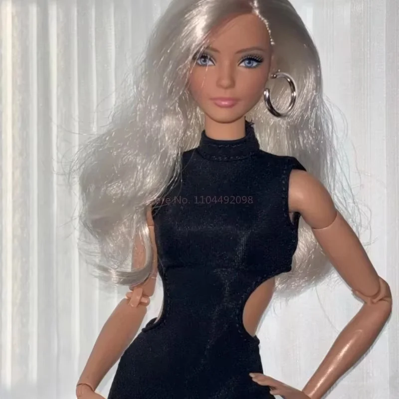 حقيقي 2025 جديد حار باربي فستان أسود صغير مجموعة 25 سنة سلسلة كلاسيكية أنيمي عمل أرقام سحر فتاة مهرجان الهدايا #4