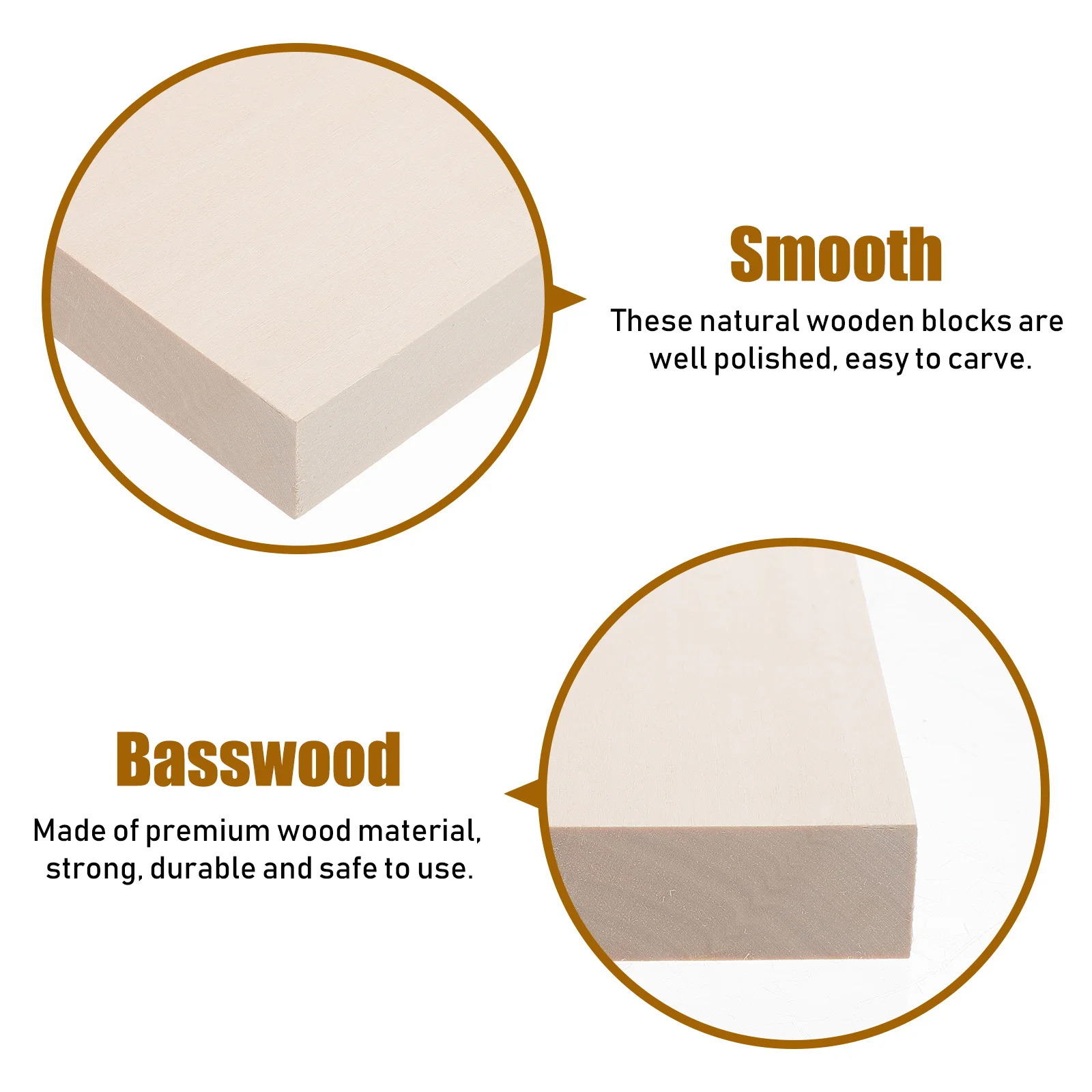 

5Pcs Basswood Blocks Natural Smooth Wooden Planks for DIY Craft Carving Painting Wood Material Wood DIY Planks