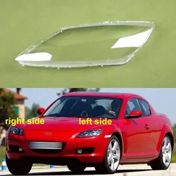 For Mazda RX8 RX-8 2001-2010 Headlamp Housing Transparent Mask Cover Headlight Shell Plexiglass Replace Original Lens