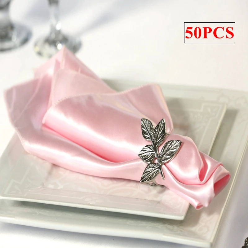 

48x48cm Satin Napkin Banquet Wedding Tablecloth Napkins For Event Party Dinner Decoration