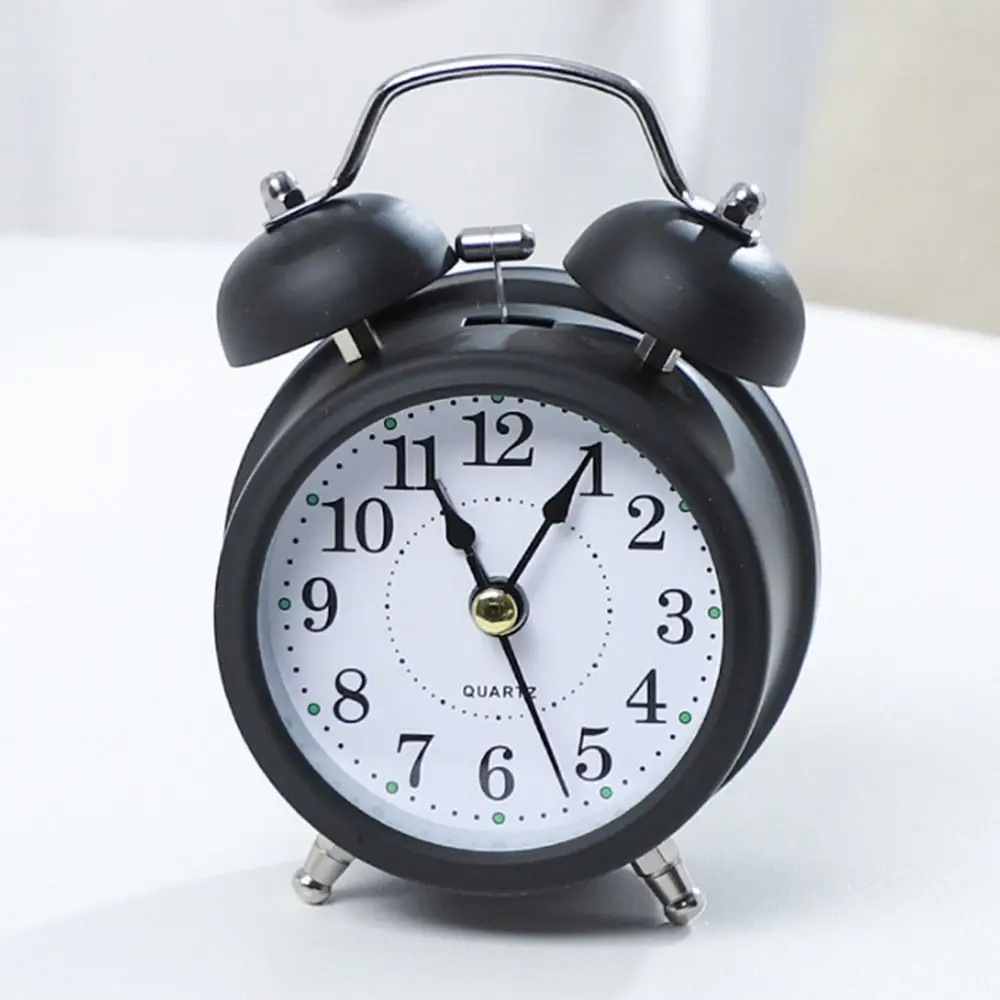 Creative Classical Alarm Clock Super Loud 3in Retro Alarm Clock with Night Light Mute Type Silent Table Clock Clock Ornament