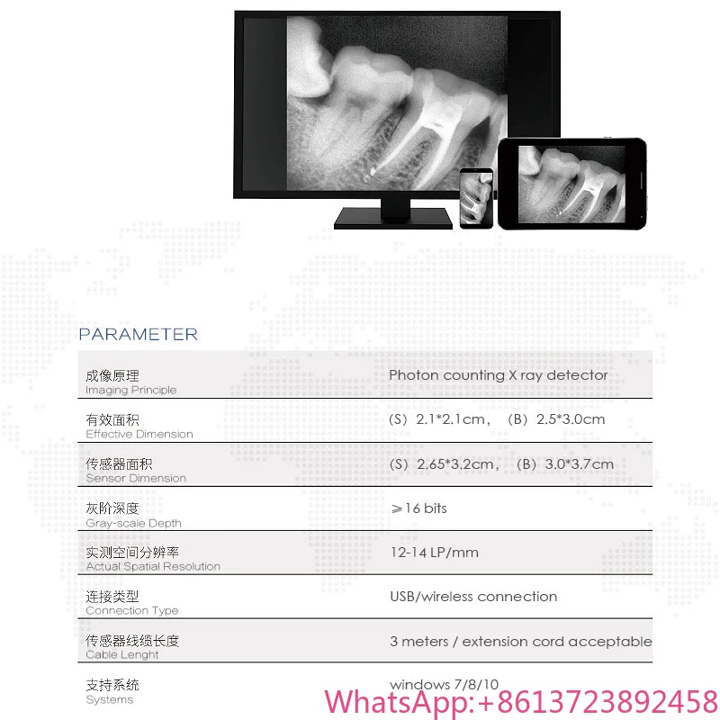 

Top Sale High Quality Digital Dent al X-Ray Sensor Machinery Powered DR System Sensor