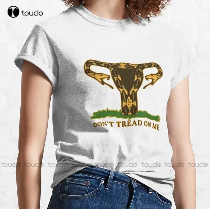 Don'T Tread On Me Pro Choice, My Uterus My Choice Classic T-Shirt Teacher Tshirts Breathable Cotton Xs-5Xl Streetwear Unisex Tee