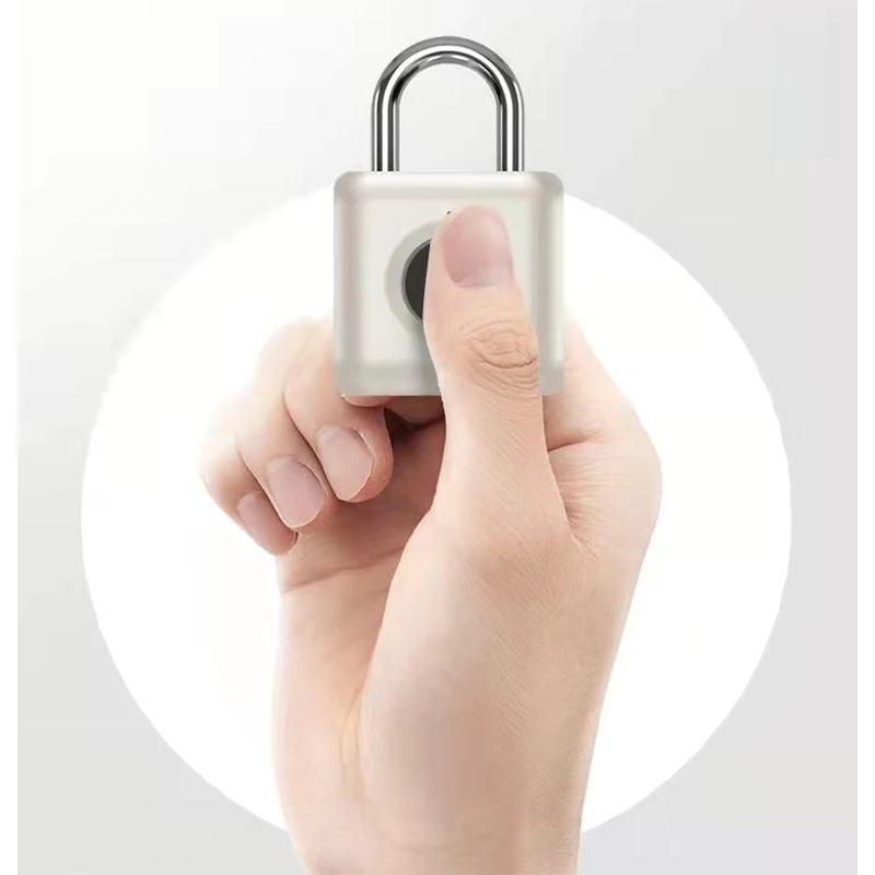 TIAGO M1 Portable Fingerprint Identification Padlock Smart Keyless Lock Rechargable Luggage Cabinet School Gym Locker