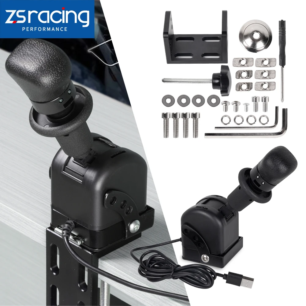 ZS-RACING Sim Racing PC USB Handbrake Racing Game Simulator Air Brake For Logitech G27/G29/G920/G923/Thrustmaster T300RS/GT