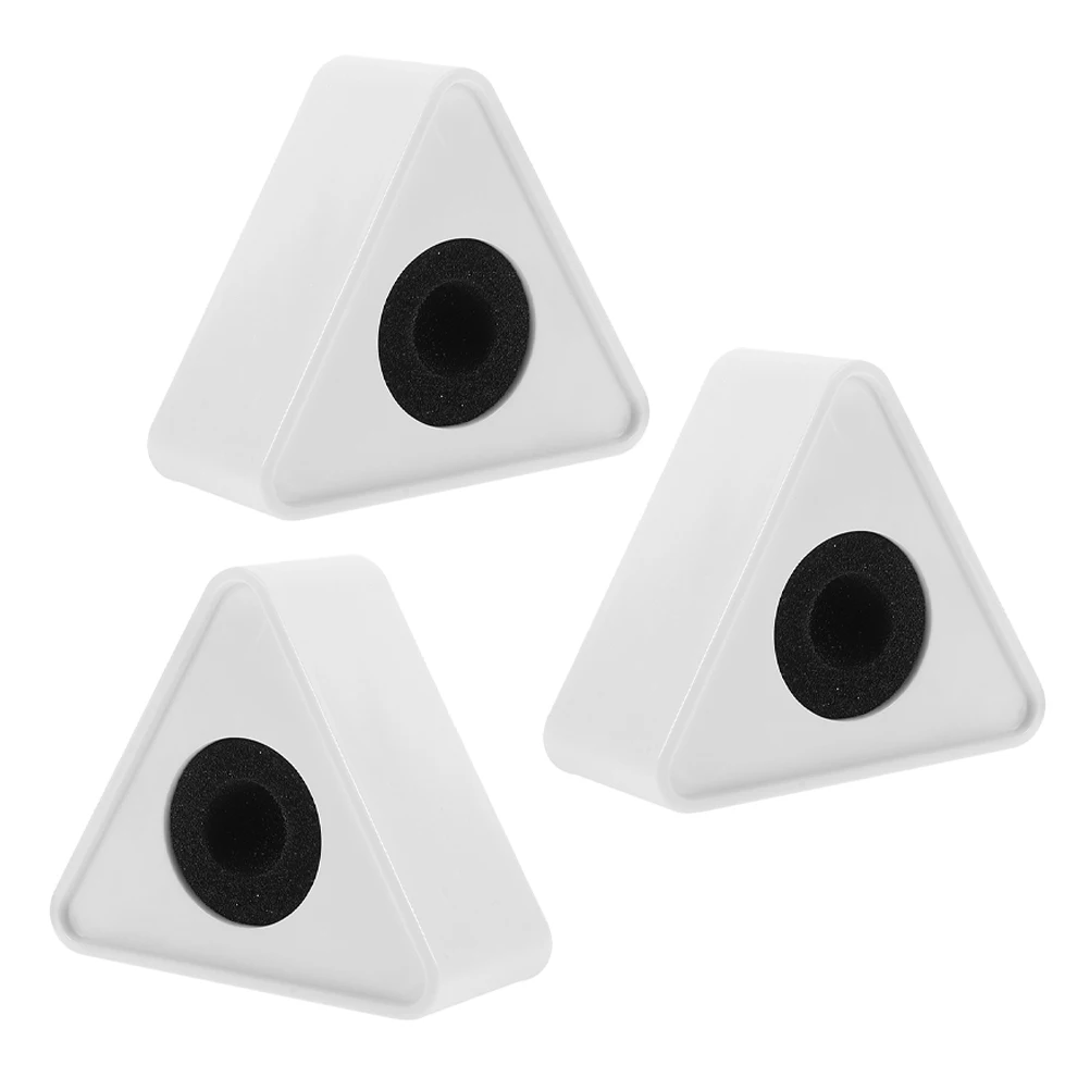 

3pcs Inflatable Triangle Mic Flags Creative Plastic Marks Interview Microphone Station Studio Equipment Supplies