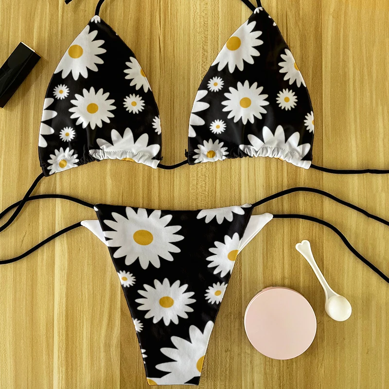 Novelty Printed Sexy Cup Bikinis Swimsuit 2023 Bikini Sets Push Up Swimwear Women Bathing Suit Micro Thong Biquinis Beachwear