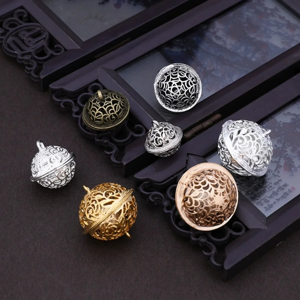 

10pcs DIY Ancient Style 27mm Hollow Bell Pendants - Color-Retaining Alloy Accessories for Foot Chains