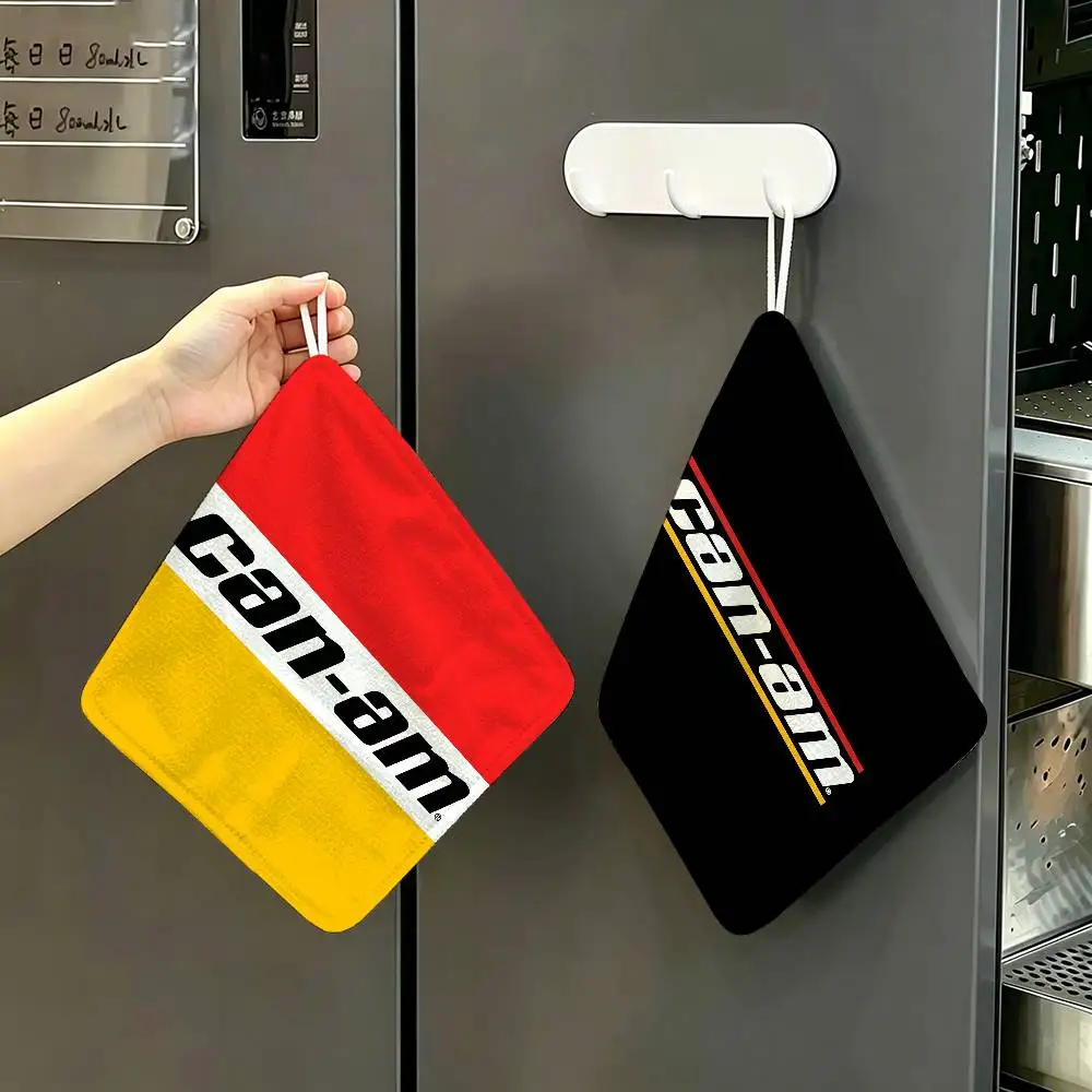 C-Can-AM Multi-scene Polyester Cotton Towel, Hanging Hand Wiping Cloth for Kitchen Bathroom Hotel
