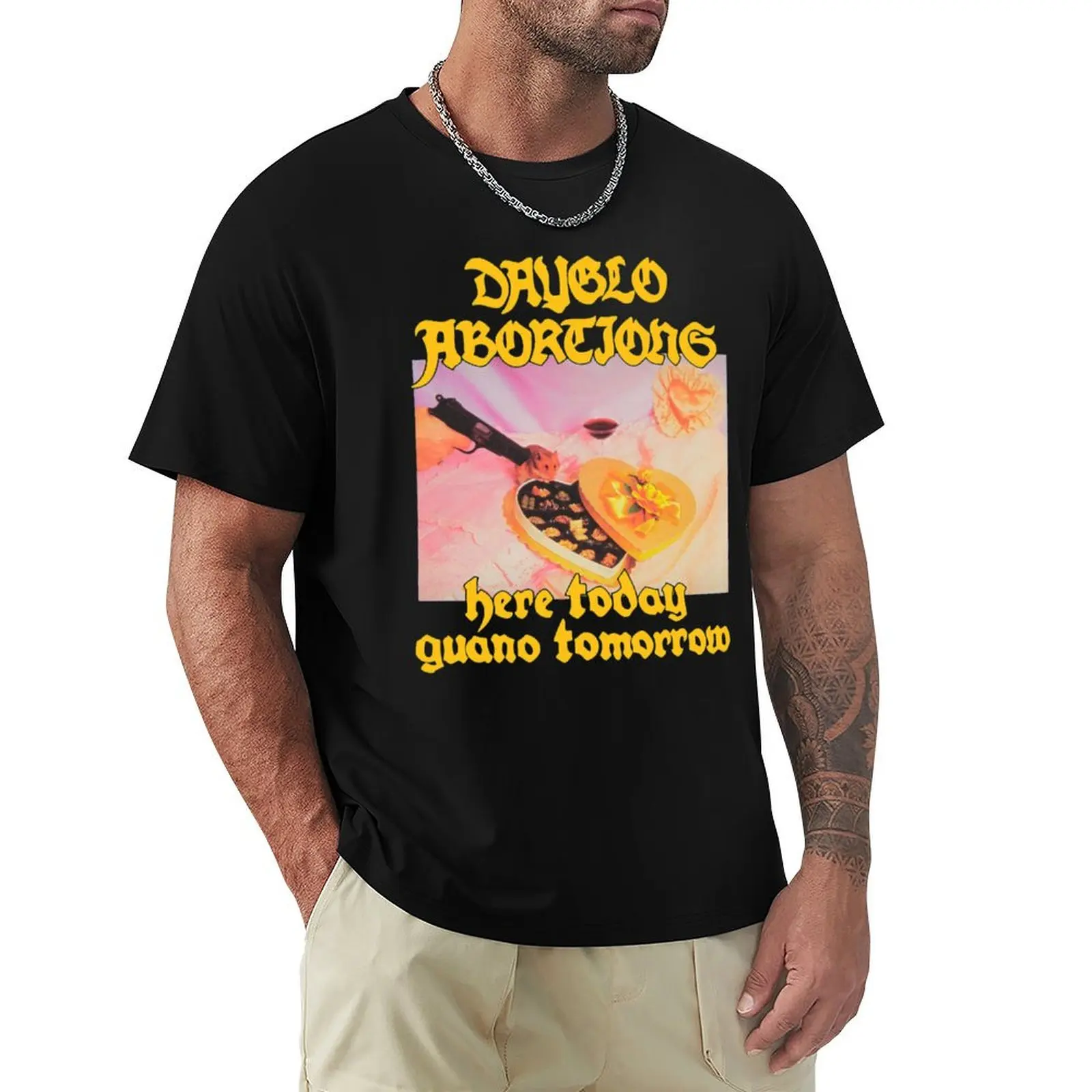 Camiseta Dayglo Abortions Here Today Guano Tomorrow, camiseta informal minimalista de manga corta