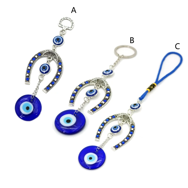 Turkish for EVIL EYE Decor Ornament Blue for EVIL EYE Beads Wall Hanging Pendant Keyring Home for PROTECTION Charm Wall