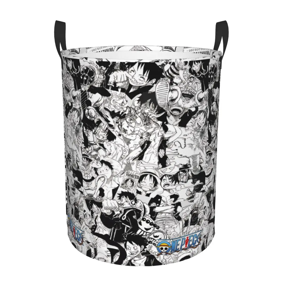 

Custom One Pieces Anime Laundry Hamper Large Clothes Storage Basket Pirate King Luffy Skull Manga Toys Bin Organizer Boy Girl
