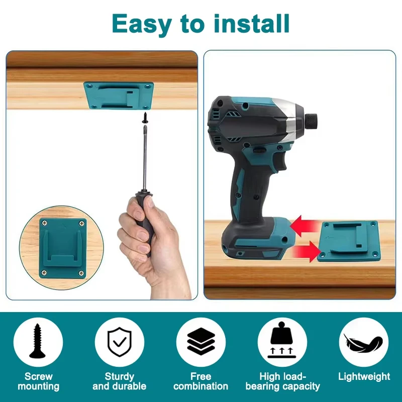 1/5PCS Battery Holder for Makita 18V Li-ion Battery Storage Rack Wall Mount Dock Stand for Makita BL1860 BL1850 BL1840 BL1830