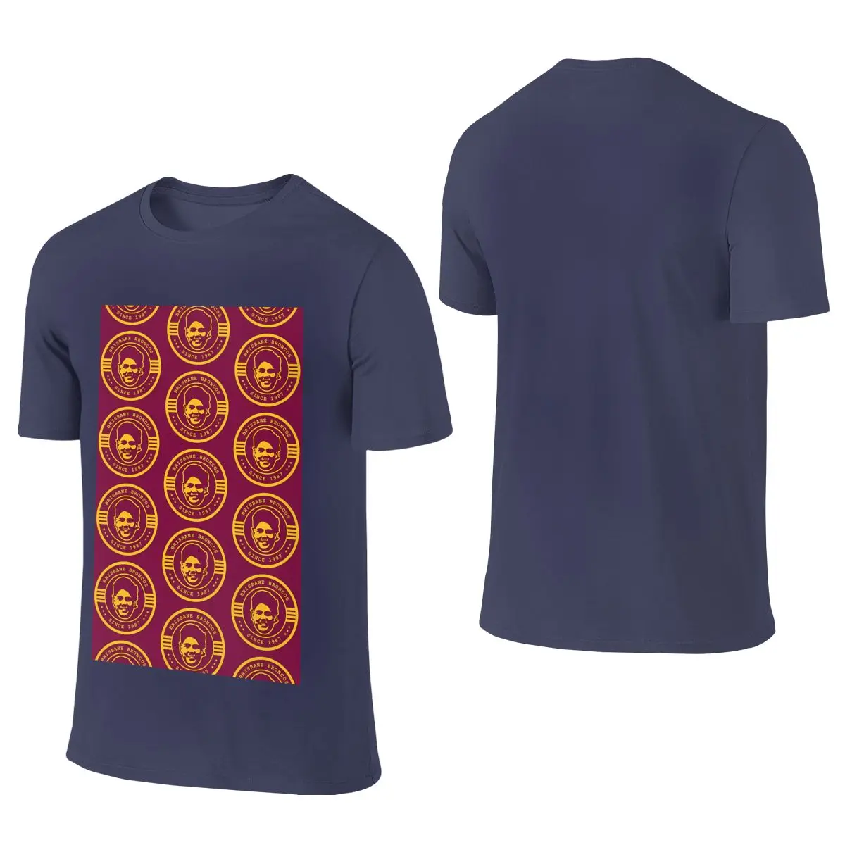 Reece Walsh Brisbane Broncos NRL Rugby League Slim Fit Reversible T-shirt Retro Casual   Short Sleeve