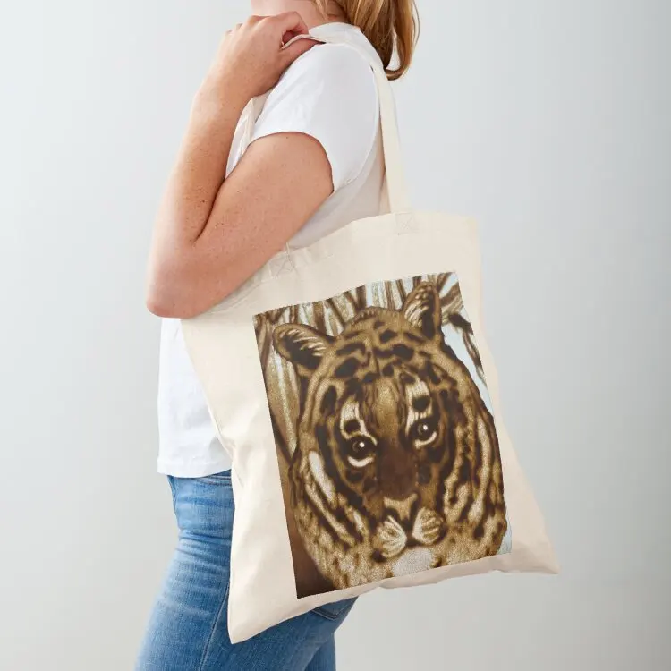 

Tiger Sand Art Tote Bag Reusable bags the tote bag shopper bag women tote bags cloth bags