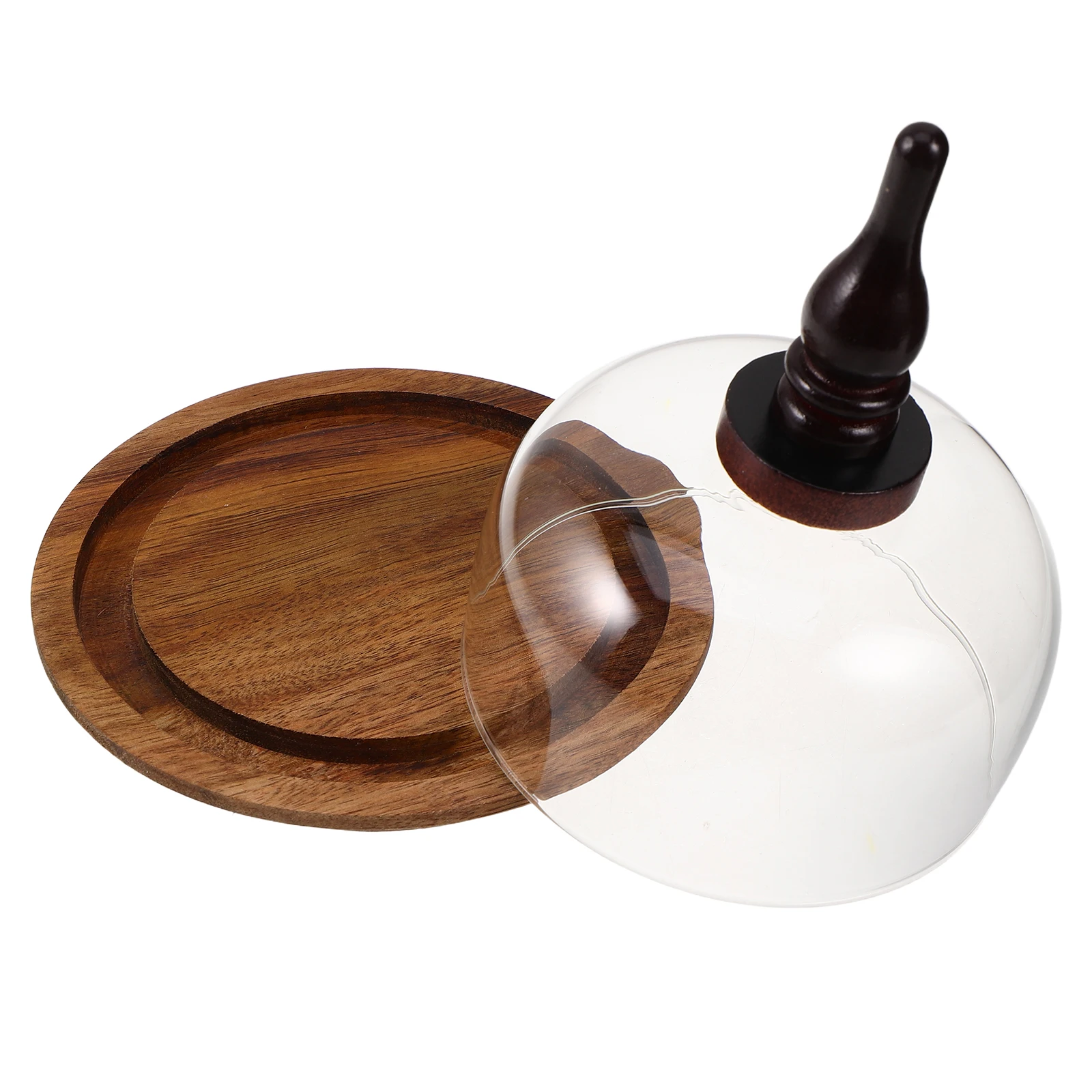 

Dessert Display Plate Cake Cover Holder Dish with Plates Covers Lid Tray Stand Glass Bread Dome