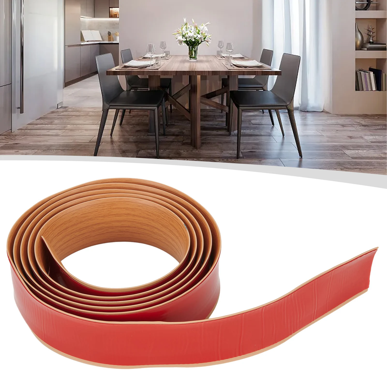 PVC Flat Floor Transition Strip, Door Divider, Protects Floors and Creates Beautiful Transitions in Various Rooms