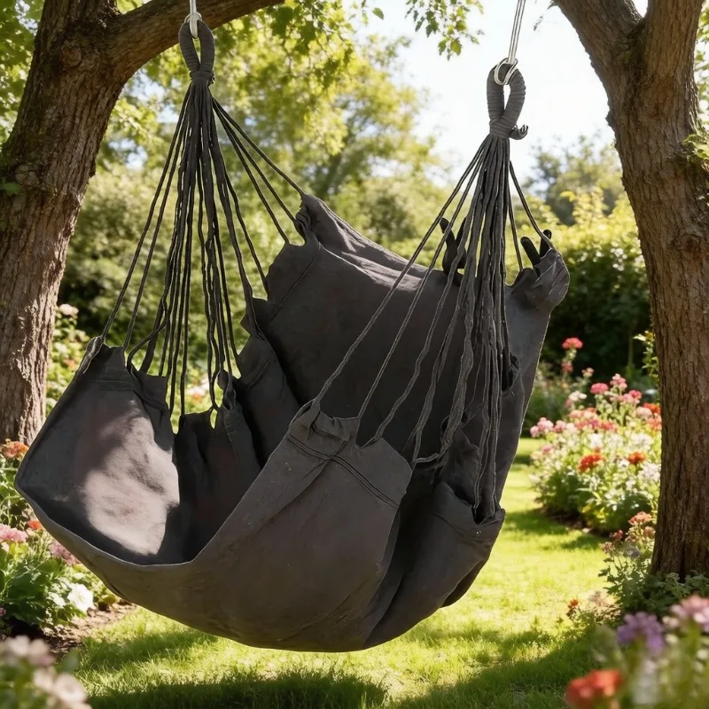 Indoor Outdoor Hanging Basket Swing Chair, Multi-use Swing Bed for Adults Kids