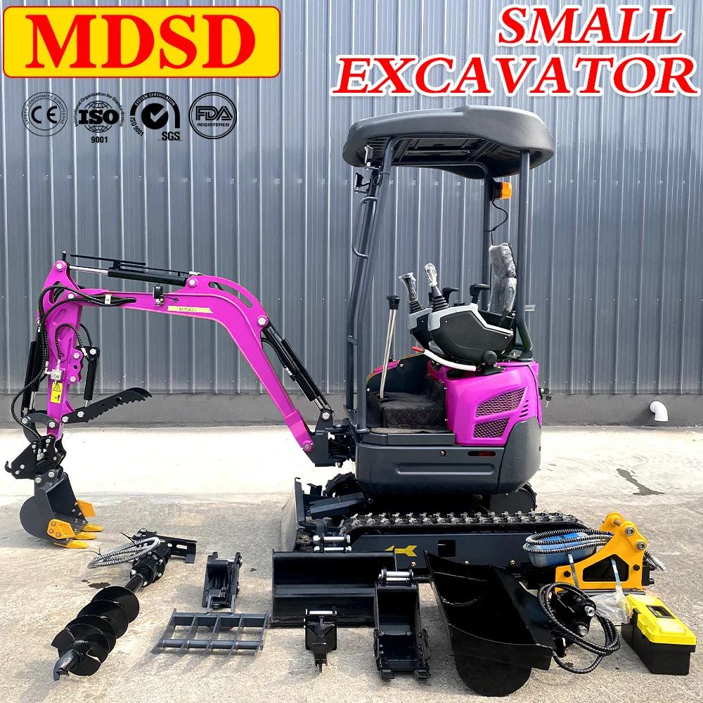 حفارة صغيرة تعمل بالتحكم الهيدروليكي 1.2T حفار صغير لتحريك الأرض وحشوة الوقود وحفار صغير لفترة طويلة Wo #2