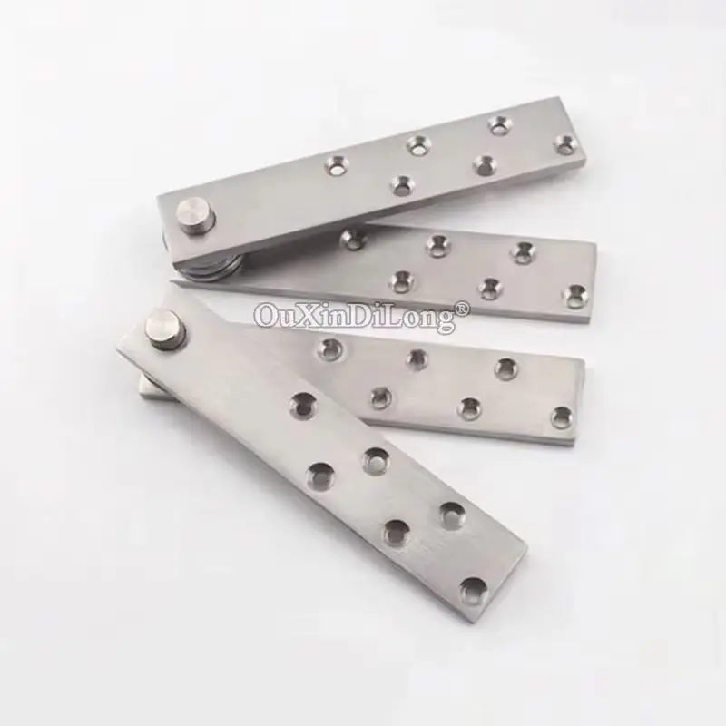 1Set Stainless Steel Heavy Door Hinges 360° Rotary Invisible Hidden Swing Door Pivot Hinge Install Up and Down Loading 150KG/Set