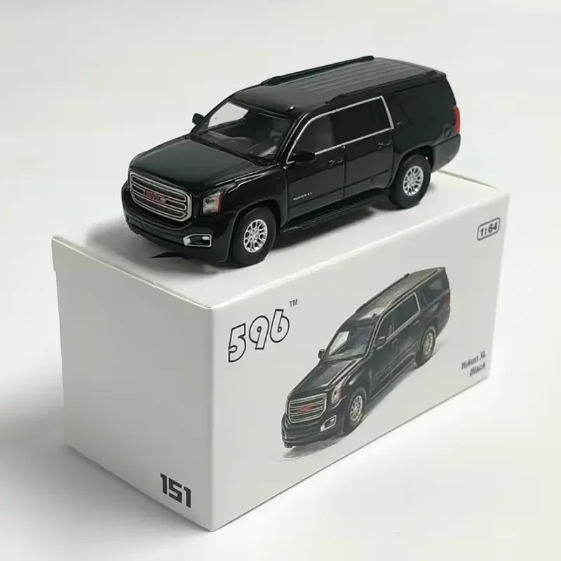 for 596 1:64 GMC Yukon XL Police Alloy Off-Road SUV Car Model Desktop Collection Unique Gift Souvenir Toy Scene Simulation