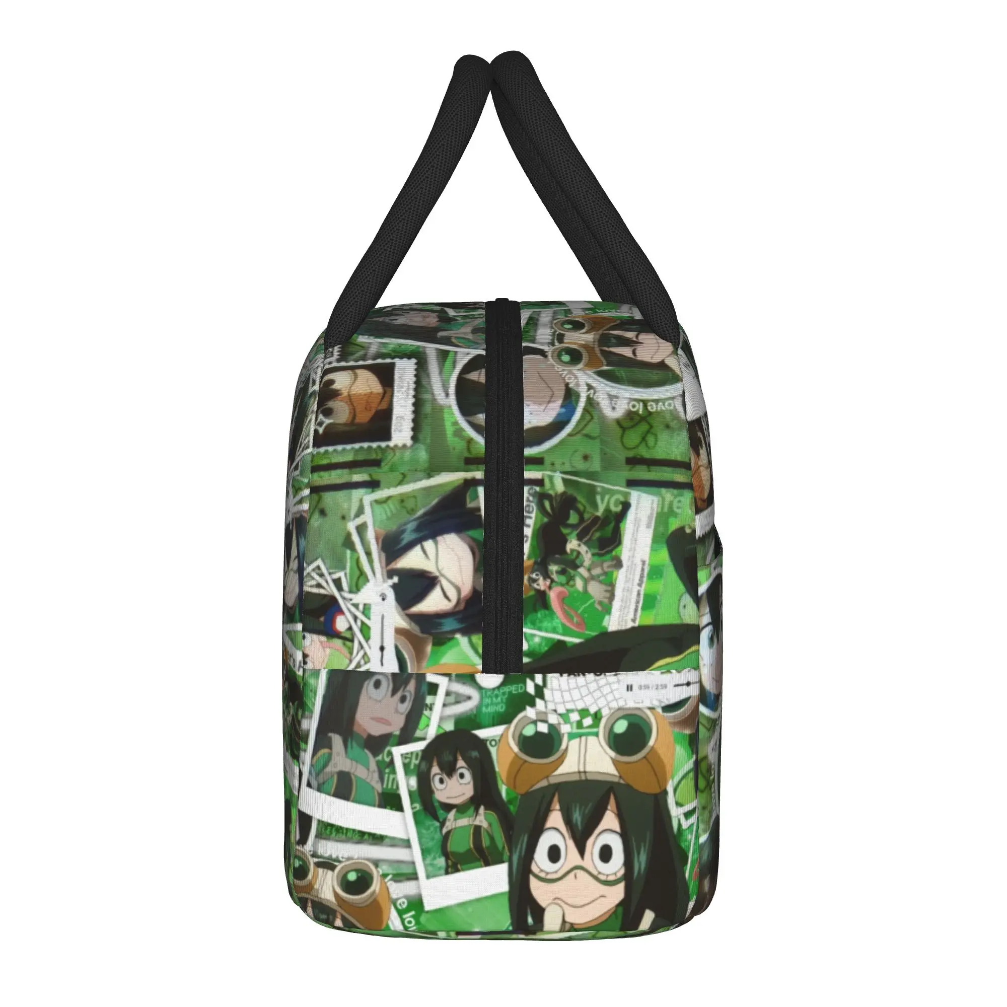 MHA Insulated Lunch Bag Portable Japan Anime Manga Comic Reusable Thermal Bag Tote Lunch Box College  Travel Food Handbags