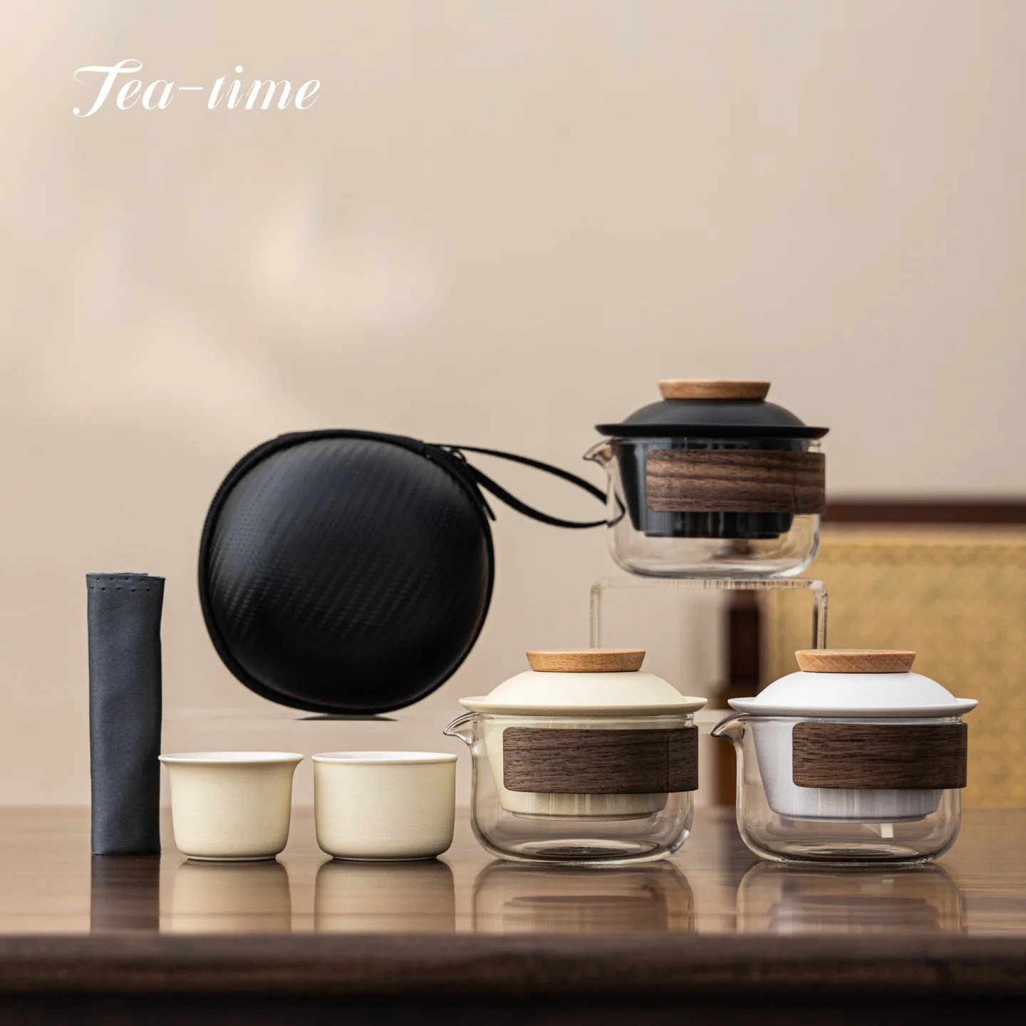 Ceramic Travel Tea Set 1 Pot 2 Cups Tea Cups Outdoor Portable Tea Maker Puerh Tea Supplies Gift Mate Puer Gongfu Accessories Cup