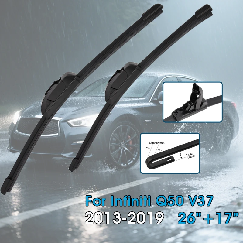 

Щетки стеклоочистителя автомобиля 26 "+ 17" для Infiniti Q50 V37 2013-2019, лобовое стекло, щетки переднего окна, автомобильные аксессуары