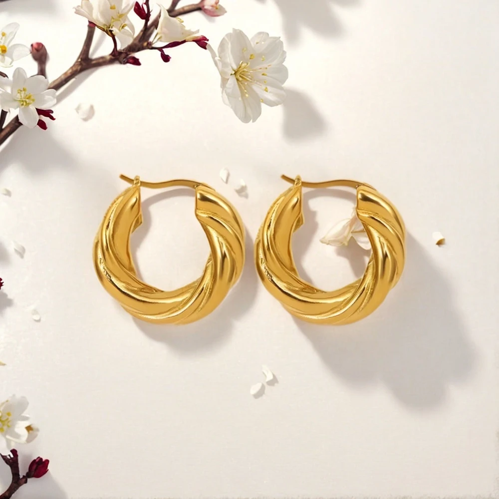 

Texture Heavy Industry Alien Handmade Earrings Stainless Steel Women's Fashion Versatile Jewelry Accessories