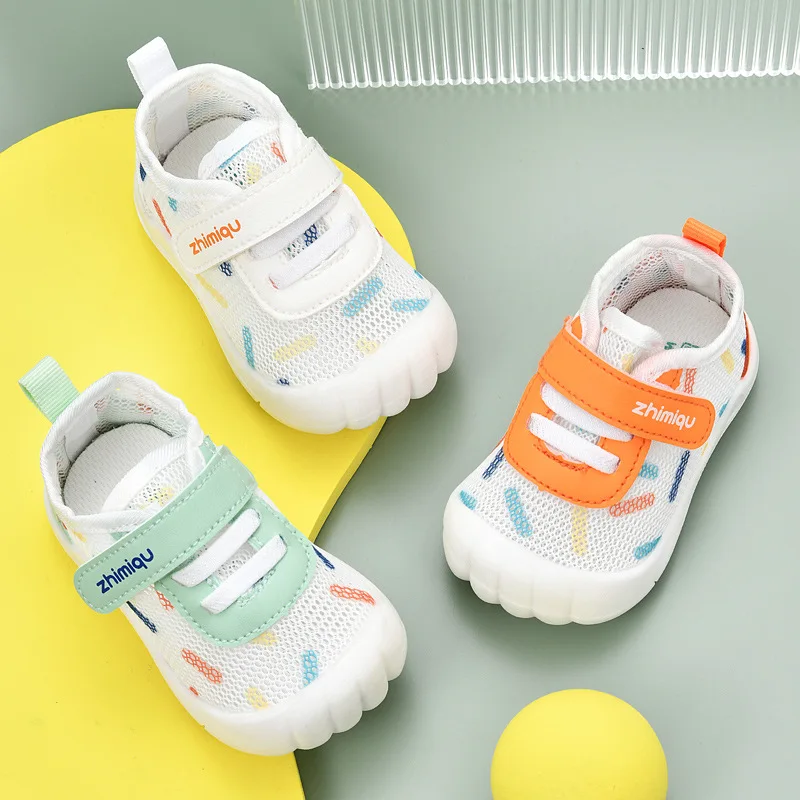 

New Summer Mesh Breathable Non-Skid Toddler Shoes 10M-4Y Baby Boys Girls Candy Color Sandals Lightweight Sport Shoes Prewalkers