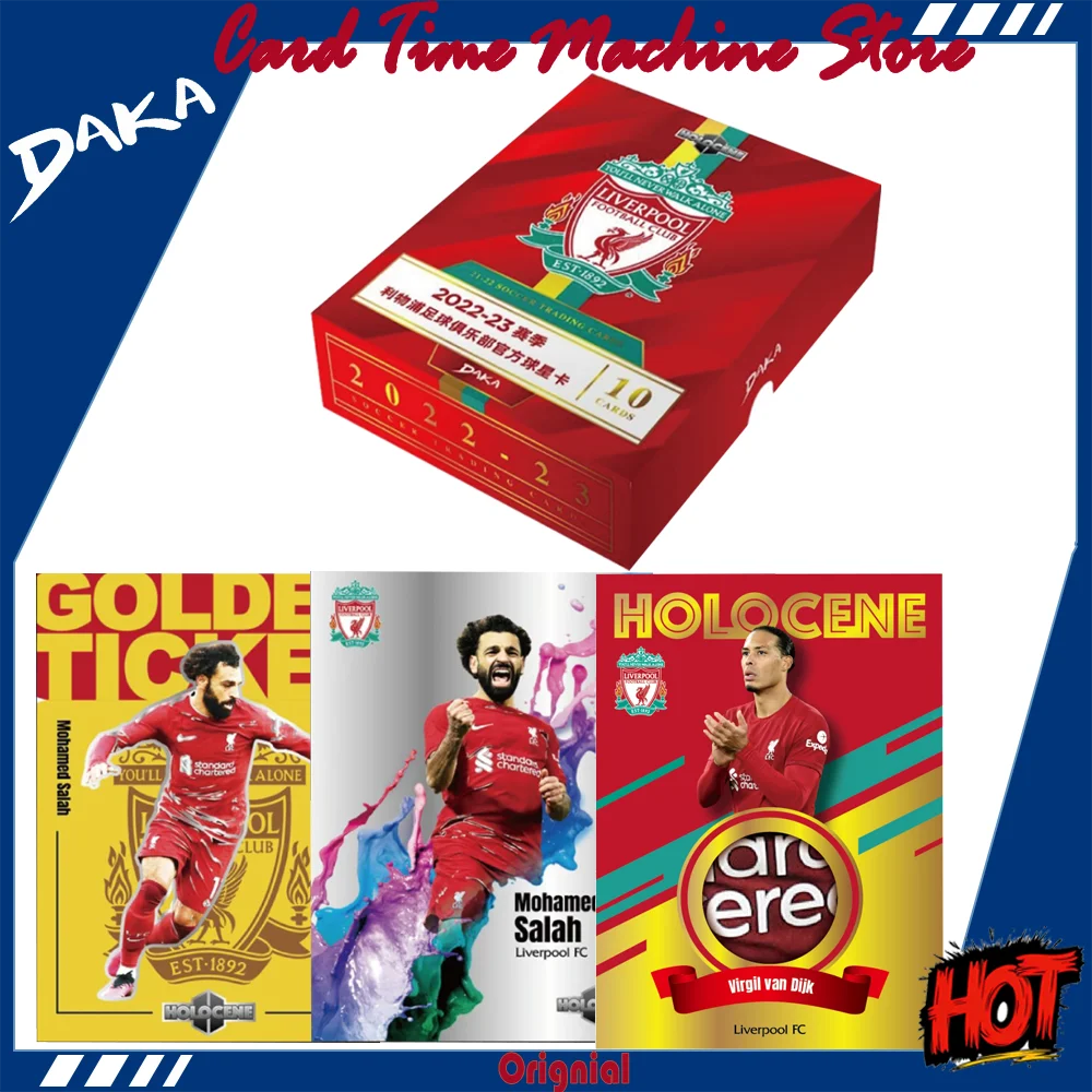 Genuine Daka 2022-23 Season Liverpool FC Official HOLOCENE Series Collection Card Mohamed Salah Virgil Van Dijk Player Card