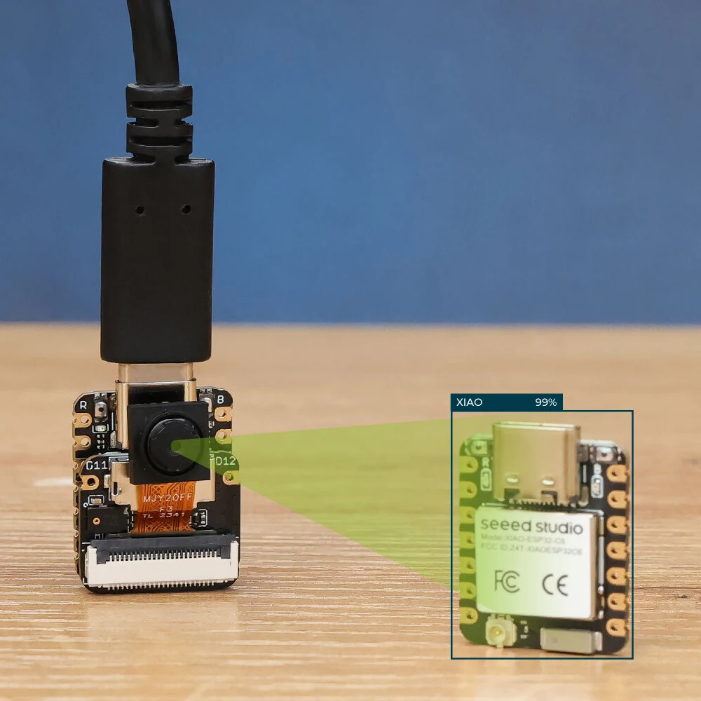 Seeed XIAO ESP32S3 Sense - WiFi/BLE 5.0، كاميرا OV2640، ميكروفون، 8 ميجابايت PSRAM، IoT، Arduino، Edge AI، Smart Home، USB-C، بطارية