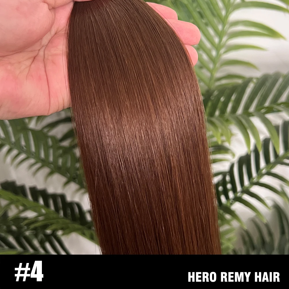 Hero Remy Haar Steil Menselijk haar Weeft Europese Remy Menselijk haarbundels Inslagextensies Natuurlijk haar Highlight 100 g/stk 16-22"