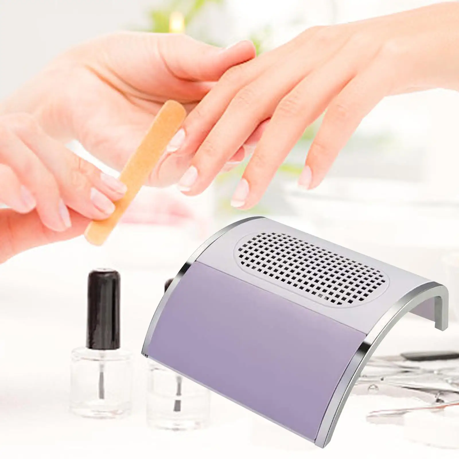 Electric Nail Dust Collector Powerful Strong Power Low Noise Dust Suction Machine Nail Vacuum Cleaner for Acrylic Gel Nail Home