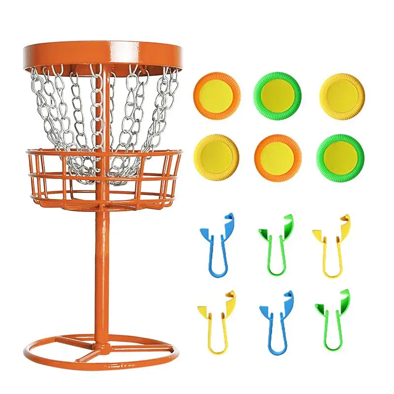 Golf Training Basket Heavy Duty Throwing Training Net Basket Portable Throwing Chain Target Outdoor Sports Accessories Equipment