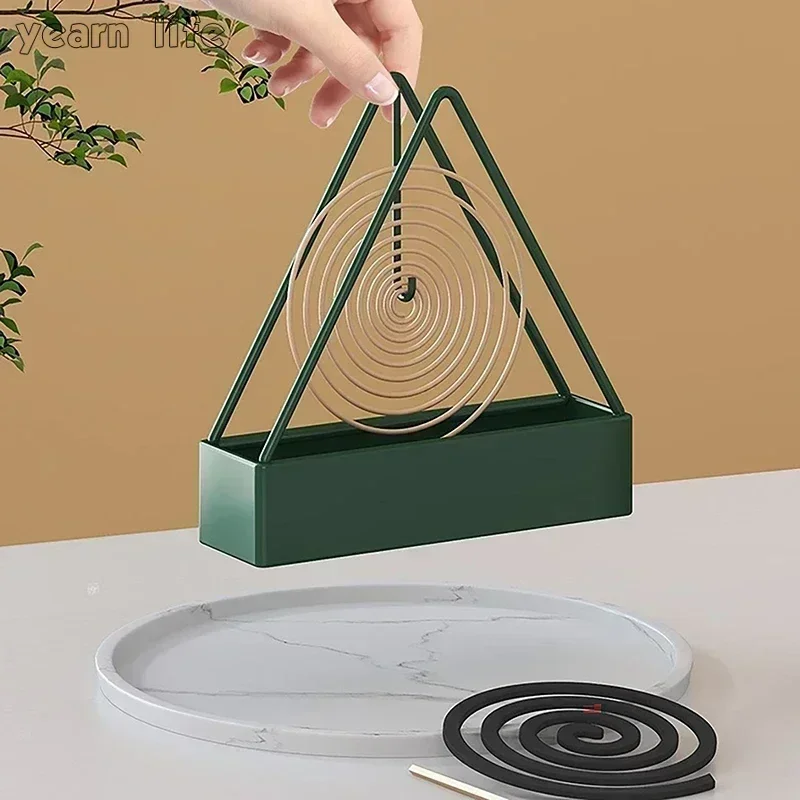 Soportes de incienso, marco de quemador de incienso en espiral, soporte de bobina de hierro para mosquitos, estante de incienso repelente moderno para el hogar, dormitorio, Patio