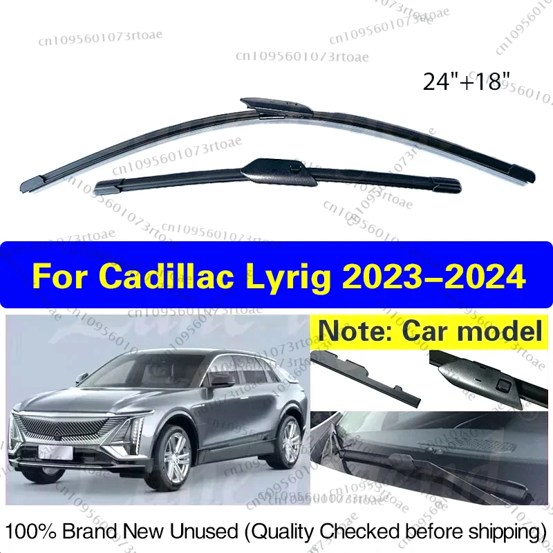 

Car Front Wiper Blade For Cadillac Lyriq 2023 2024 Front Window Windshield Windscreen Cleaning Brushes 24"+18" Car Accessories